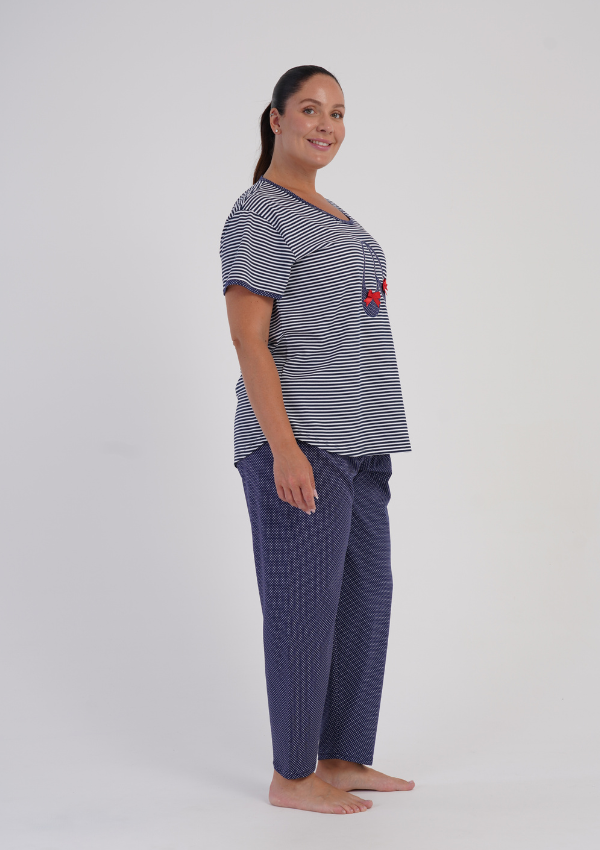 Piżama Damska Vienetta Ballet Harmony, Granatowy, r. 1XL-4XL
