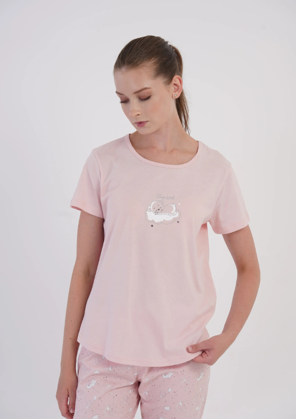 Piżama Damska Vienetta Pink Cloud, Różowy, r. S-XL