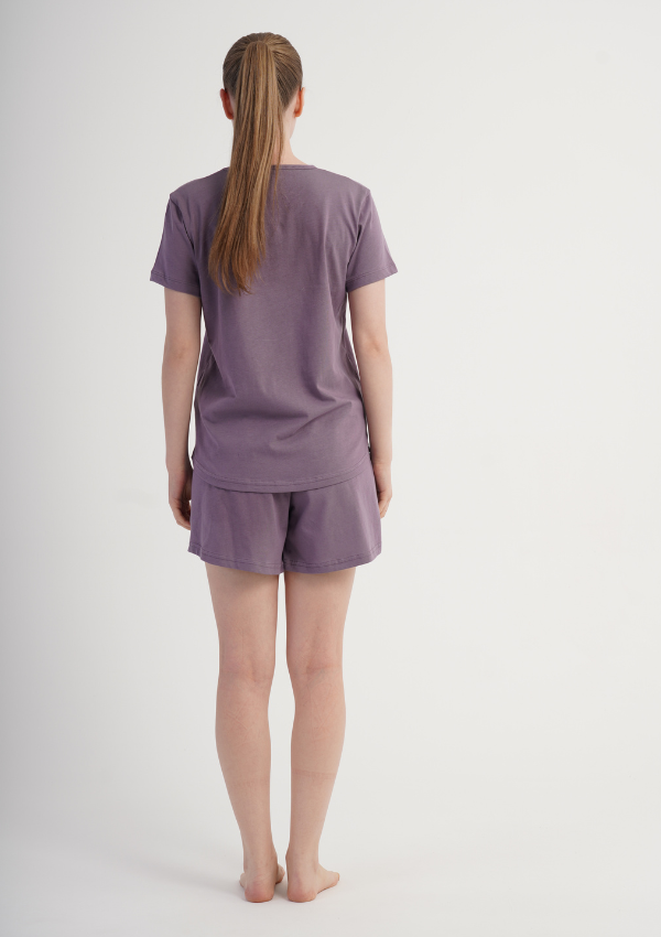 Piżama Damska Vienetta Berry Choco, Fioletowy, S -XL