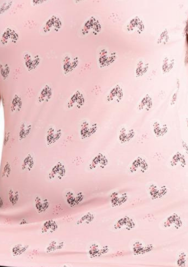 Piżama damska Pink Hearts Set, Różowy, r. 2XL-5XL