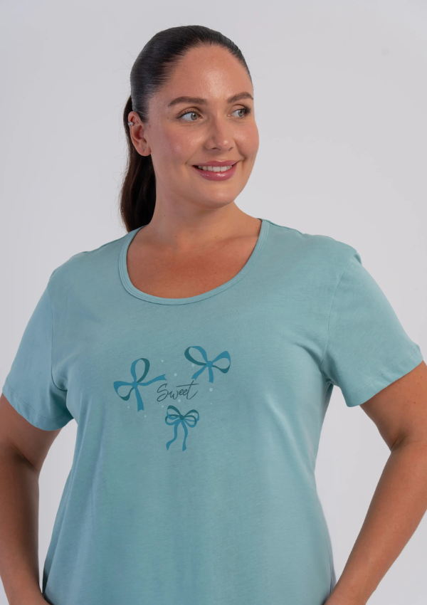 Piżama Damska Vienetta Aqua Sweet, Turkusowy, r. 1XL-4XL