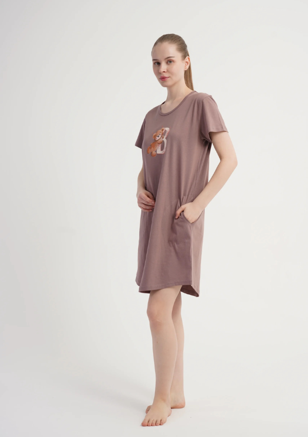 Koszula Nocna Vienetta Brown Teddy, Brązowy, r. M-XXL