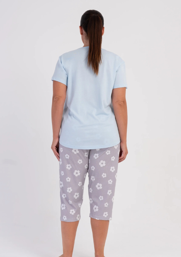 Piżama Damska Vienetta Butterfly Floral, Niebieski r. 1XL-4XL