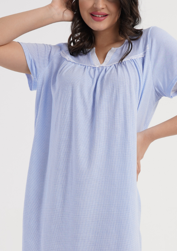 Koszula Nocna Vienetta Blue Comfort, Niebieski, r. M-XXL