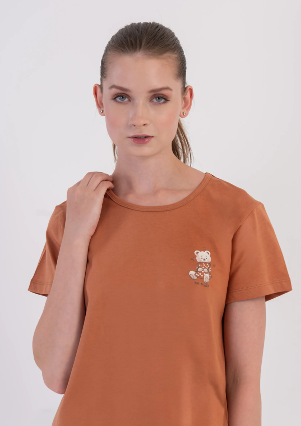Piżama Damska Vienetta Caramel Teddy, Brązowy, r. S-XL
