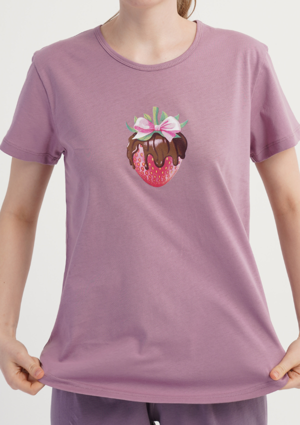 Piżama Damska Vienetta Berry Mood, Różowy r. S-XL