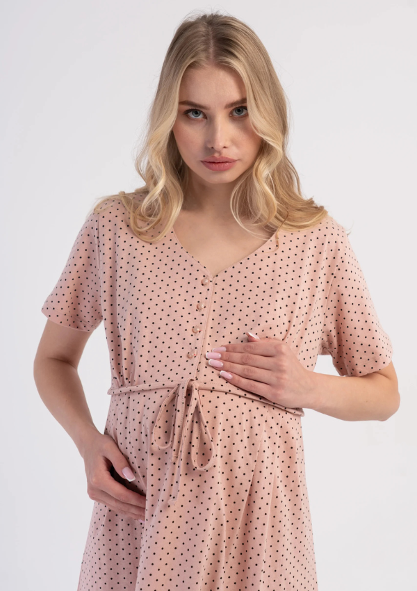 Koszula do Karmienia Vienetta Rosy Dot Comfort, Różowy, r. M-XXL