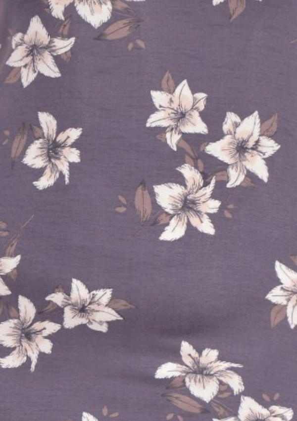 Koszula Nocna Gray Flower Night, Szary, r. 2XL - 5XL