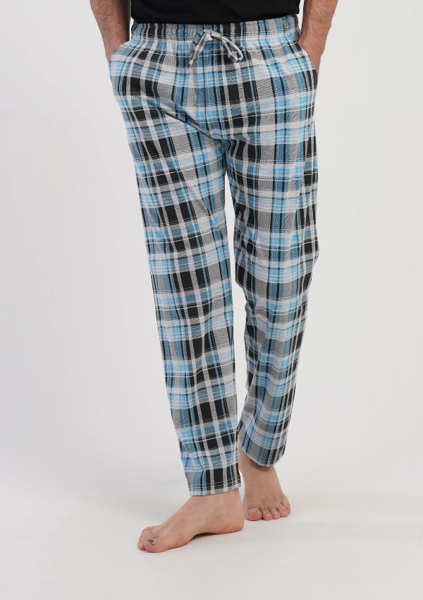 Spodnie męskie Vienetta Blue Check, Niebieski, r. M-XXL