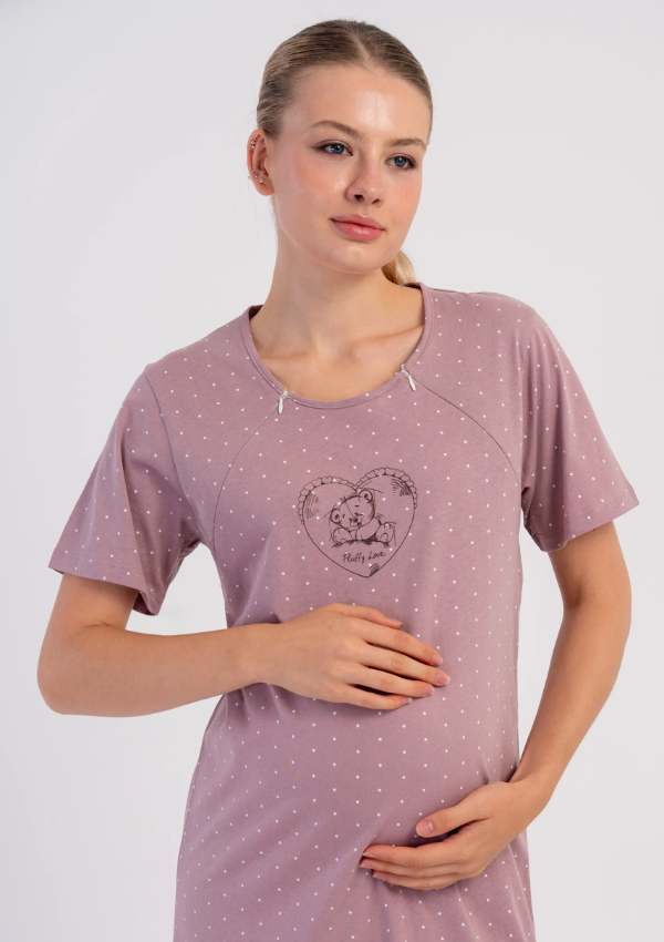 Koszula do Karmienia Vienetta Teddy Nursing, Różowy, r. M-XXL