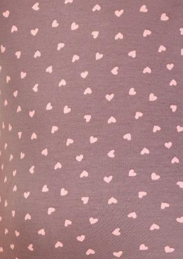 Piżama Damska Cappuccino Hearts Set, Różowy, M -2XL