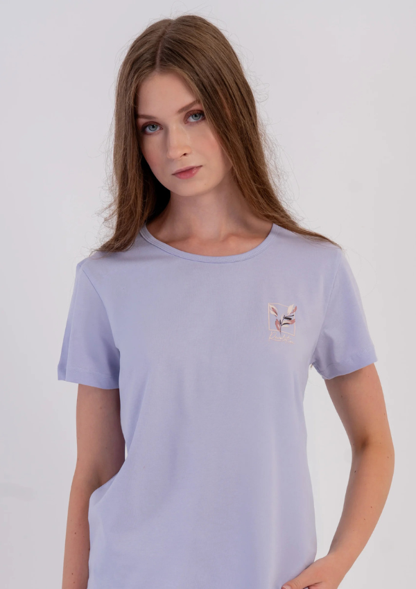 Piżama Damska Vienetta Peach Garden, Fioletowy, r. M-XXL