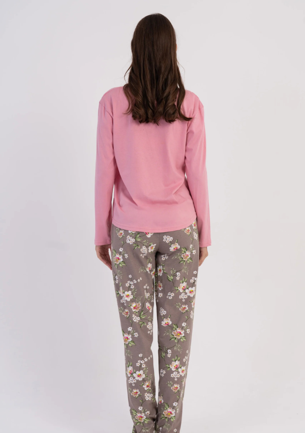 Piżama Damska Vienetta Blossom Comfort, Różowy, r. M-XXL