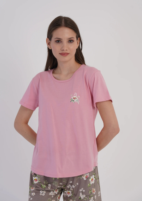 Piżama Damska Vienetta Rose Olive, Różowy, S-XL
