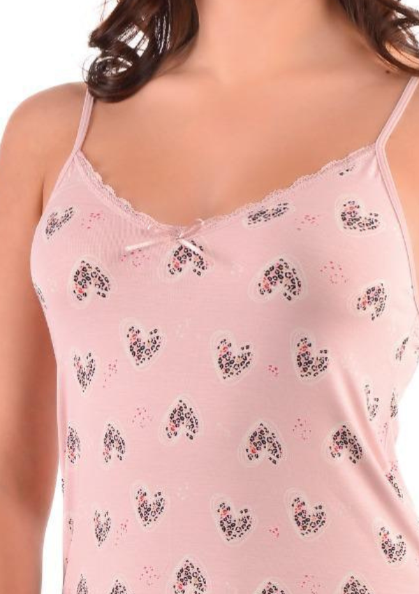 Koszula Nocna Wild Hearts, Różowy, r. M - 2XL