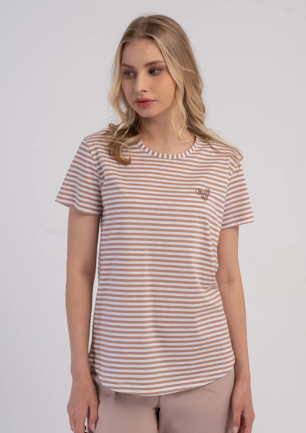 Piżama Damska Vienetta Soft Horizon, Beżowy, r. L-XXL