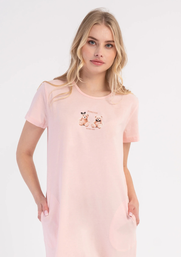Koszula Nocna Vienetta Sweet Cub, Różowy, r. M-XXL