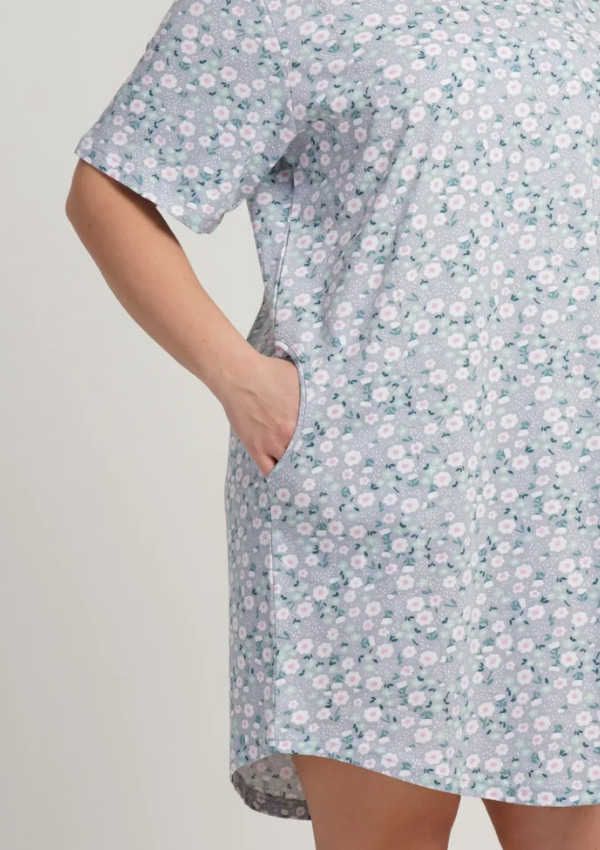 Koszula Nocna Damska Vienetta Green Blossom, Zielony, r. 1XL - 4XL