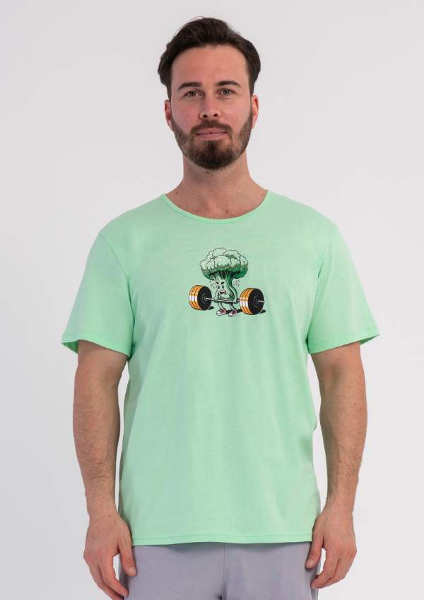 Piżama Męska Vienetta Broccoli Power, Zielony, r. S-XL