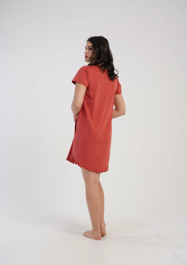 Koszula Nocna Vienetta Red Soft, Czerwony, r. M-XXL