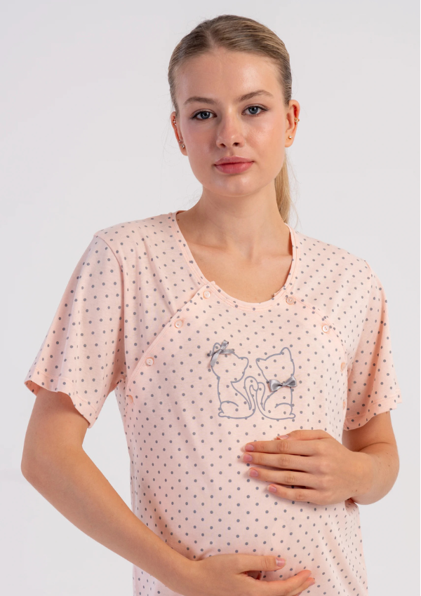 Koszula do Karmienia Vienetta Kitty Maternity, Różowy, r. S-XXL