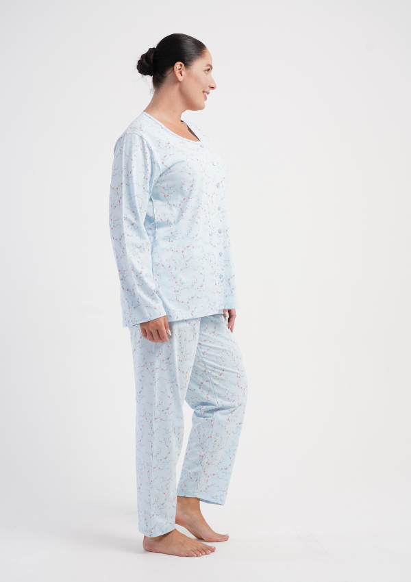 Piżama Damska Vienetta Pastel Comfort, Niebieski, r. 1XL-4XL