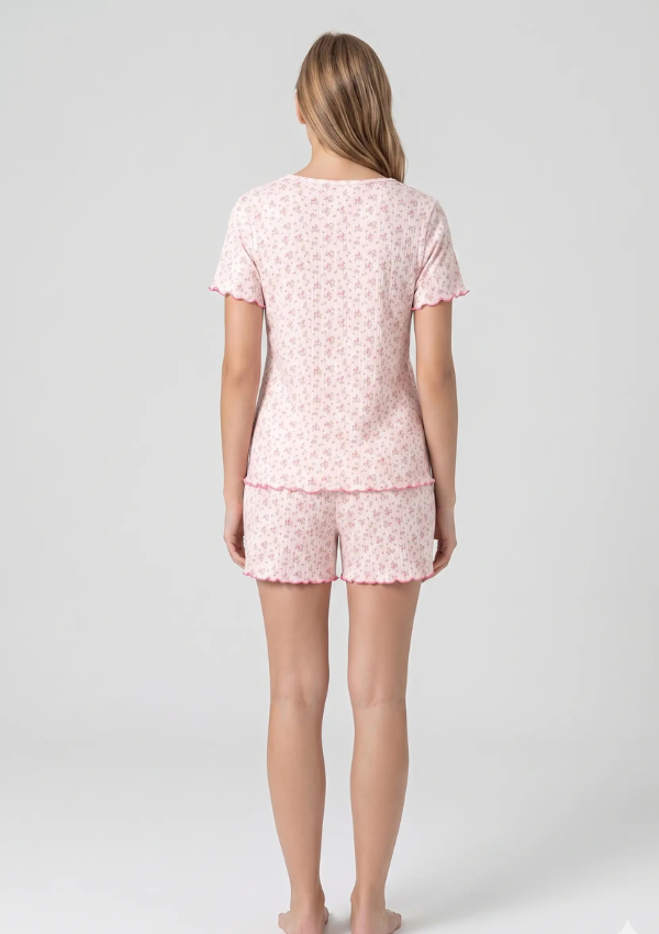 Piżama Damska Pink Blossom, Różowy, M-XL