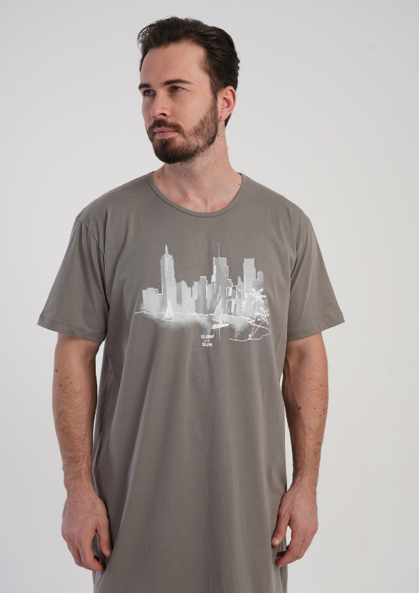 Koszula męska Vienetta Grey Classic, Szary, r. L-XXXL