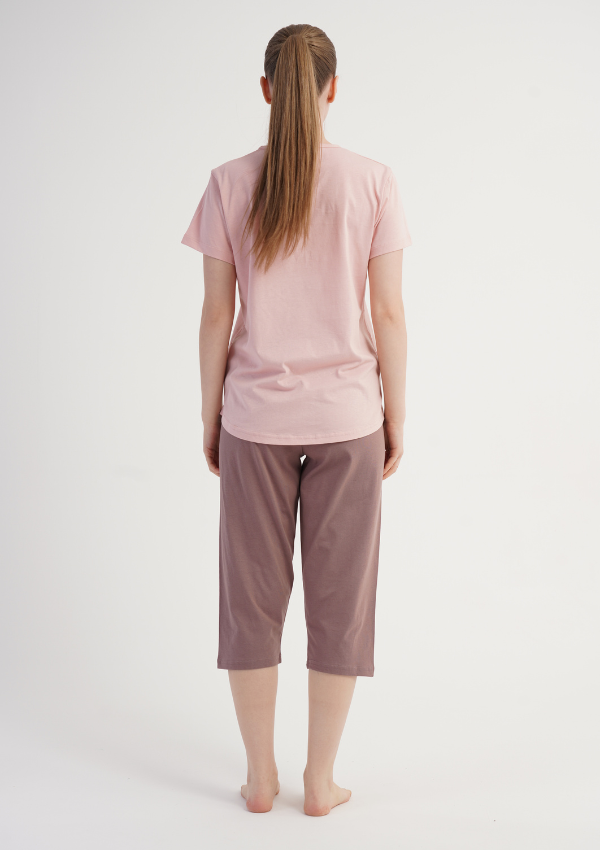 Piżama Damska Vienetta Bear Blush, Różowy, r. M-XXL