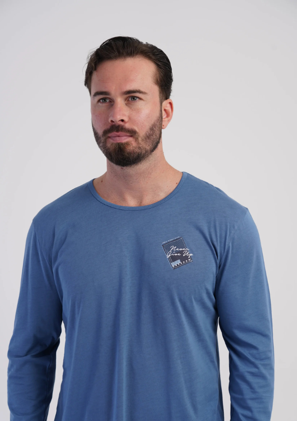 Piżama Męska Vienetta Blue Harbor, Niebieski, r. M-XL