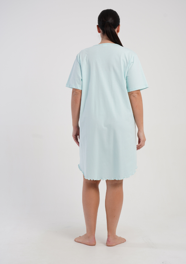 Koszula Nocna Damska Vienetta Mint Ease, Miętowy, r. 1XL - 4XL