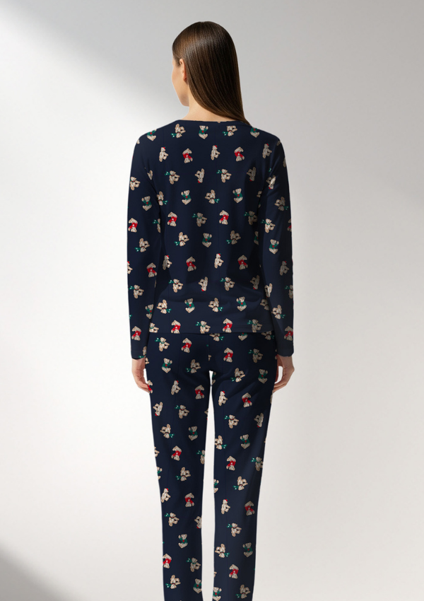 Piżama Damska Vienetta Midnight Joy, Granatowy, r. S-XXL