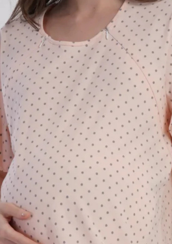 Koszula do Karmienia Vienetta Dots Dream, Różowy, r. S-XXL