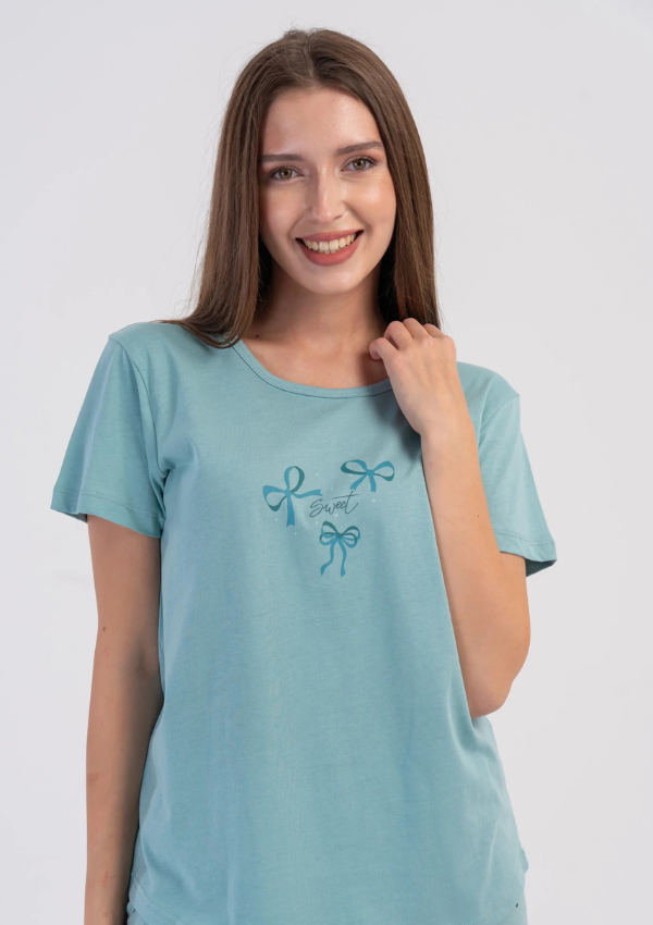 Piżama Damska Vienetta Deep Teal, Niebieski, r. M-XXL