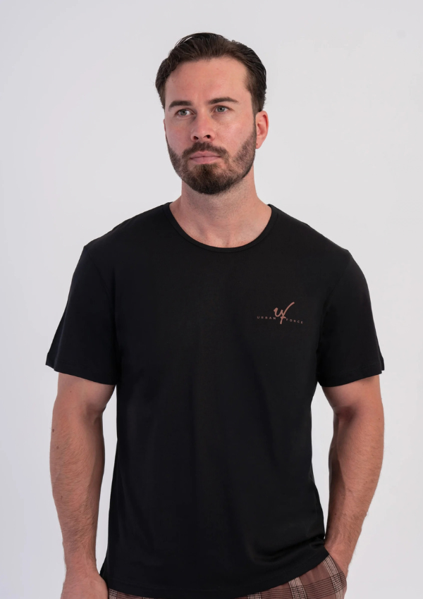Piżama Męska Vienetta Cocoa Check, Czarny, r. M-XXL