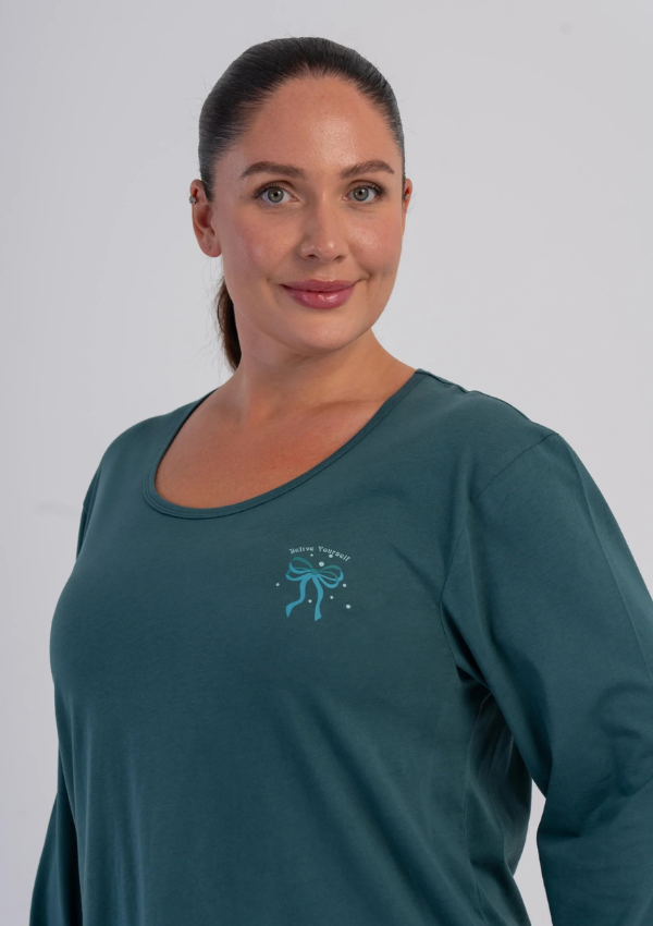 Piżama Damska Vienetta Deep Teal, Zielony r. 1XL-4XL