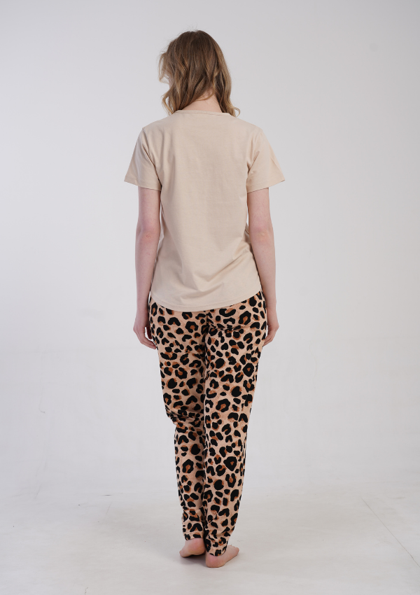 Piżama Damska Vienetta Wild Moment, Beżowy, r. 1XL-4XL