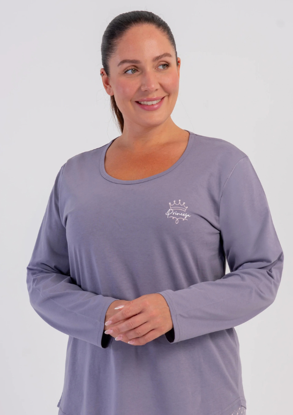 Piżama Damska Vienetta Blush Crown, Lawendowy r. 1XL-4XL