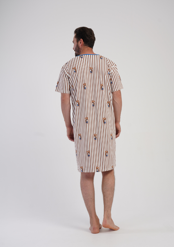 Koszula męska Vienetta Gentle Stripes, Beżowy, r. M-XXL