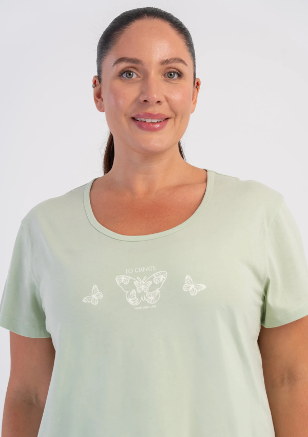Piżama Damska Vienetta Mint White, Zielony, r. 1XL-4XL