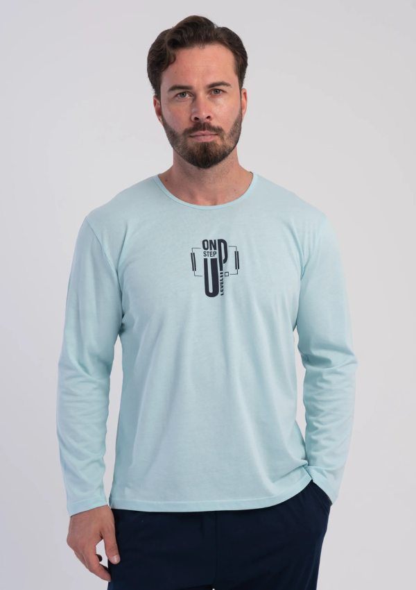Piżama Męska Vienetta Sky Navy, Niebieski, r. M-XXL