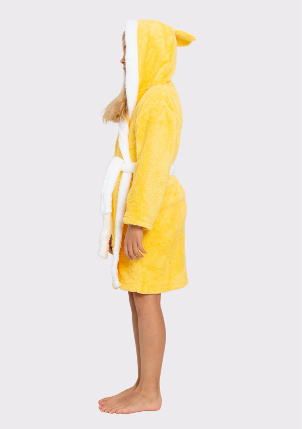 Szlafrok Dziewczęcy Vienetta, Yellow Bunny, Żółty, r. 110-134