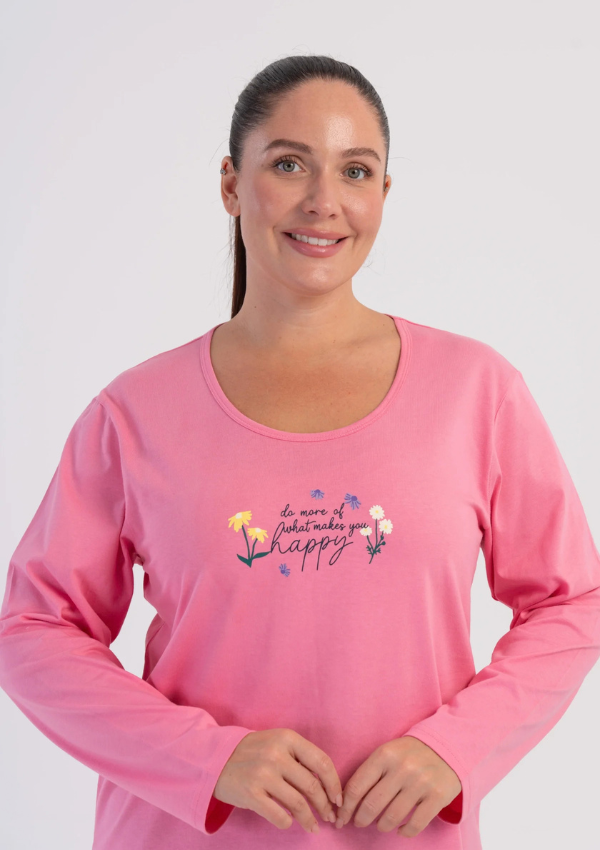 Piżama Damska Vienetta Rose Midnight, Różowy, r. 1XL-4XL