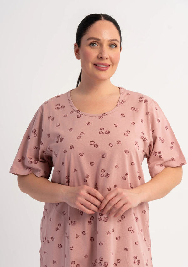 Koszula Nocna Damska Rose Meadow, Różowy, r. 1XL - 4XL
