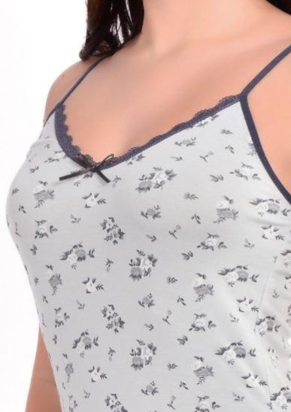 Piżama Damska Floral Touch, Szary, M - 2XL