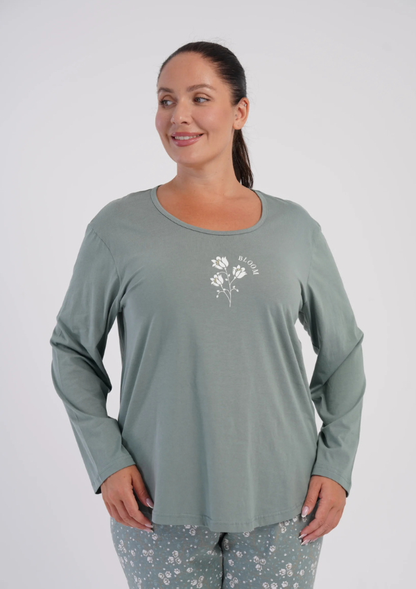 Piżama Damska Vienetta Sage Meadow, Zielony, r. 1XL-4XL