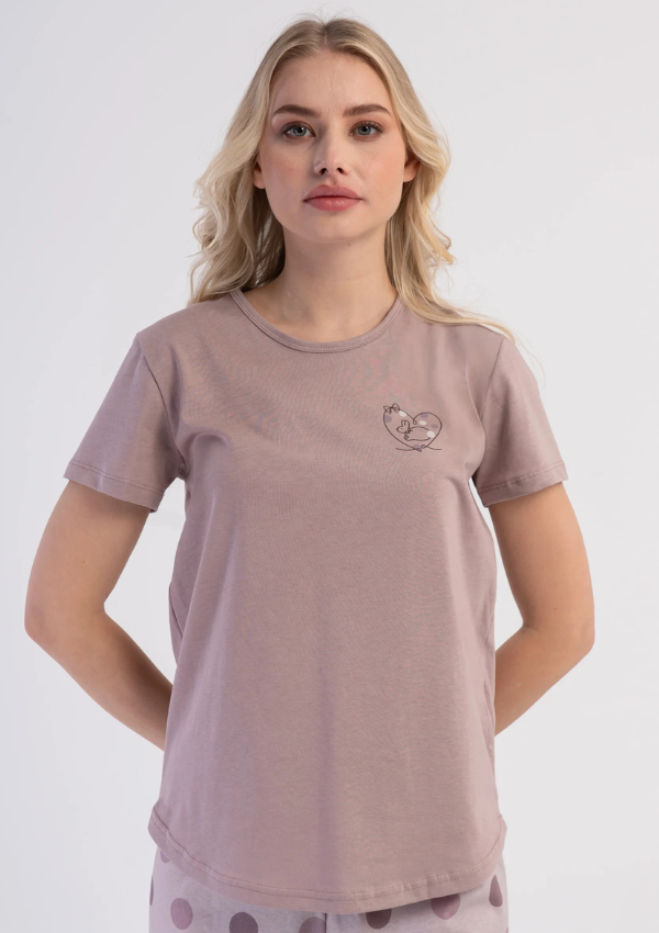 Piżama Damska Vienetta Rosy Dots, Różowy, r. L-XXL