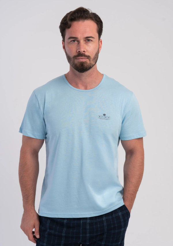 Piżama Męska Vienetta Sky Navy, Niebieski, r. M-XL