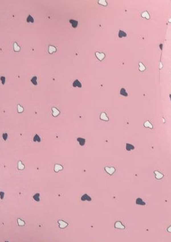 Piżama Damska Pink Graphite Hearts, Różowy, M -2XL