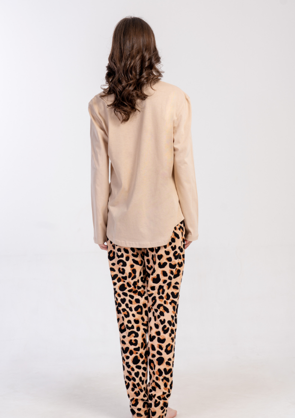 Piżama Damska Vienetta Wild Stellar, Beżowy, r. 1XL-4XL